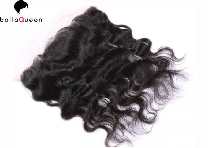 El tejer natural del pelo negro de las pelucas de cordón malasias del cabello humano de la onda del cuerpo del grado 7A