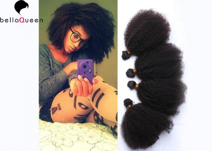 Califique la trama dibujada doble brasileña del pelo de las extensiones del pelo 8A para las mujeres negras