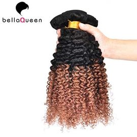 China Dos extensiones del pelo de Ombre Remy de los tonos, cabello humano rizado que teje para las mujeres negras proveedor