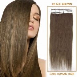 China Extensión recta sedosa del cabello humano de la cinta de Brown oscuro 4# del pelo del buenazo de Remy proveedor