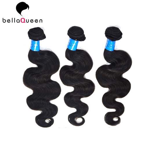 Extensión completa del cabello humano del grado 7a de Cuticel, onda natural del cuerpo negro