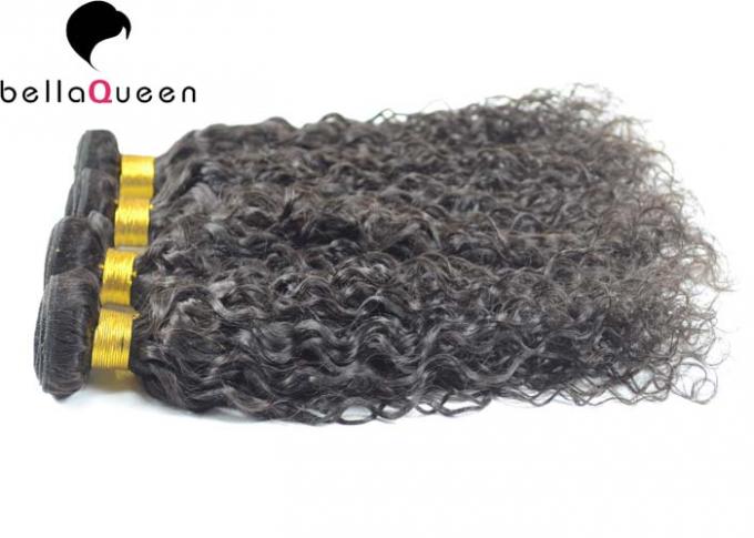 Pelucas de cordón negras naturales sin procesar crudas del cabello humano de la onda de agua, 14" - 24" longitud de pulgada