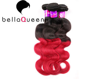 8-30 extensiones del pelo de Ombre Remy de la onda del cuerpo de la pulgada con el 1B más color rojo proveedor