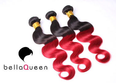 8-30 extensiones del pelo de Ombre Remy de la onda del cuerpo de la pulgada con el 1B más color rojo proveedor