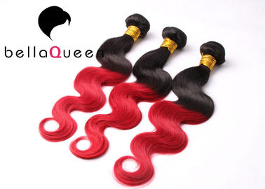 8-30 extensiones del pelo de Ombre Remy de la onda del cuerpo de la pulgada con el 1B más color rojo proveedor
